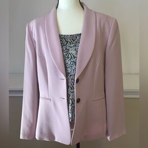 Elegant Pink Tahari Jacket and sleeveless top.
